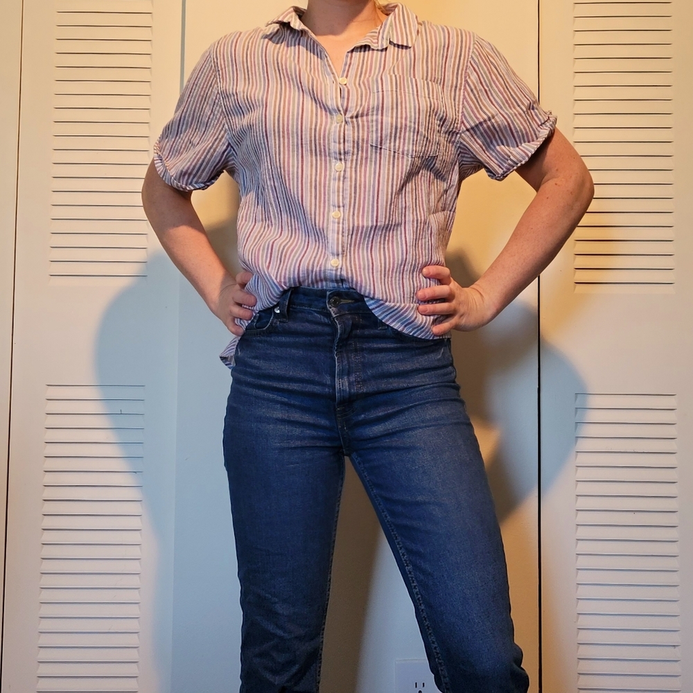 Madewell short sleeve cotton shirt